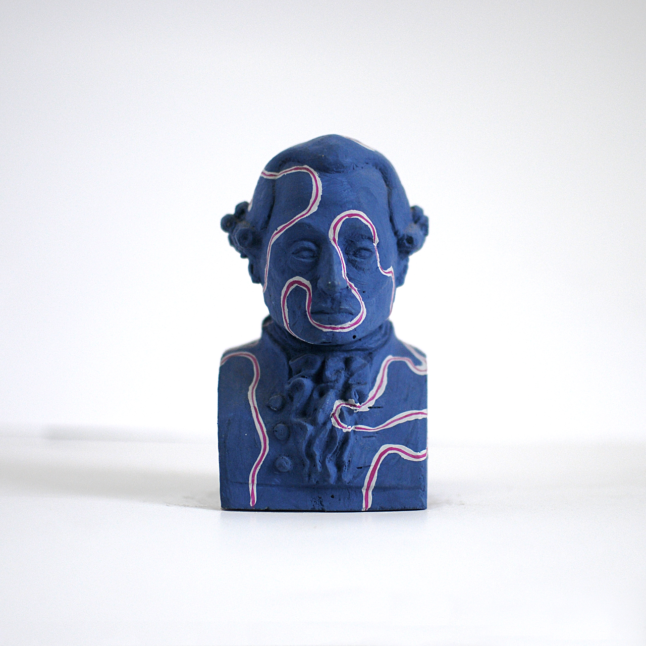 Изображение Бюст Канта Бюст Канта с абстракцией, синий