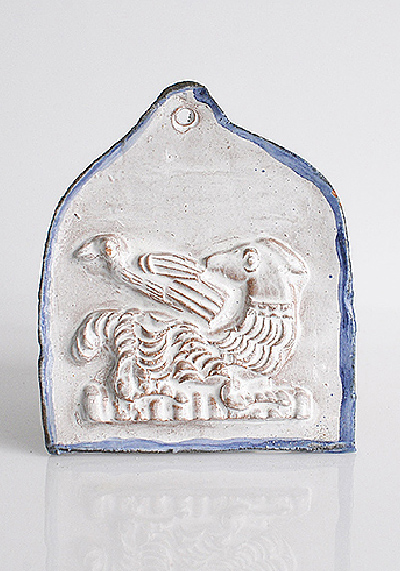 Изображение Керамические доски Доска Lebkuchenbrett Гончая с птичкой, малая