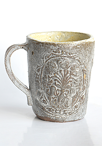 Изображение Античный Шпандин Кружка капучино «Ваза со львами», серая