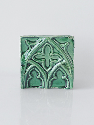 Изображение Изразцы Изразец Арка Лепестки, зелёный