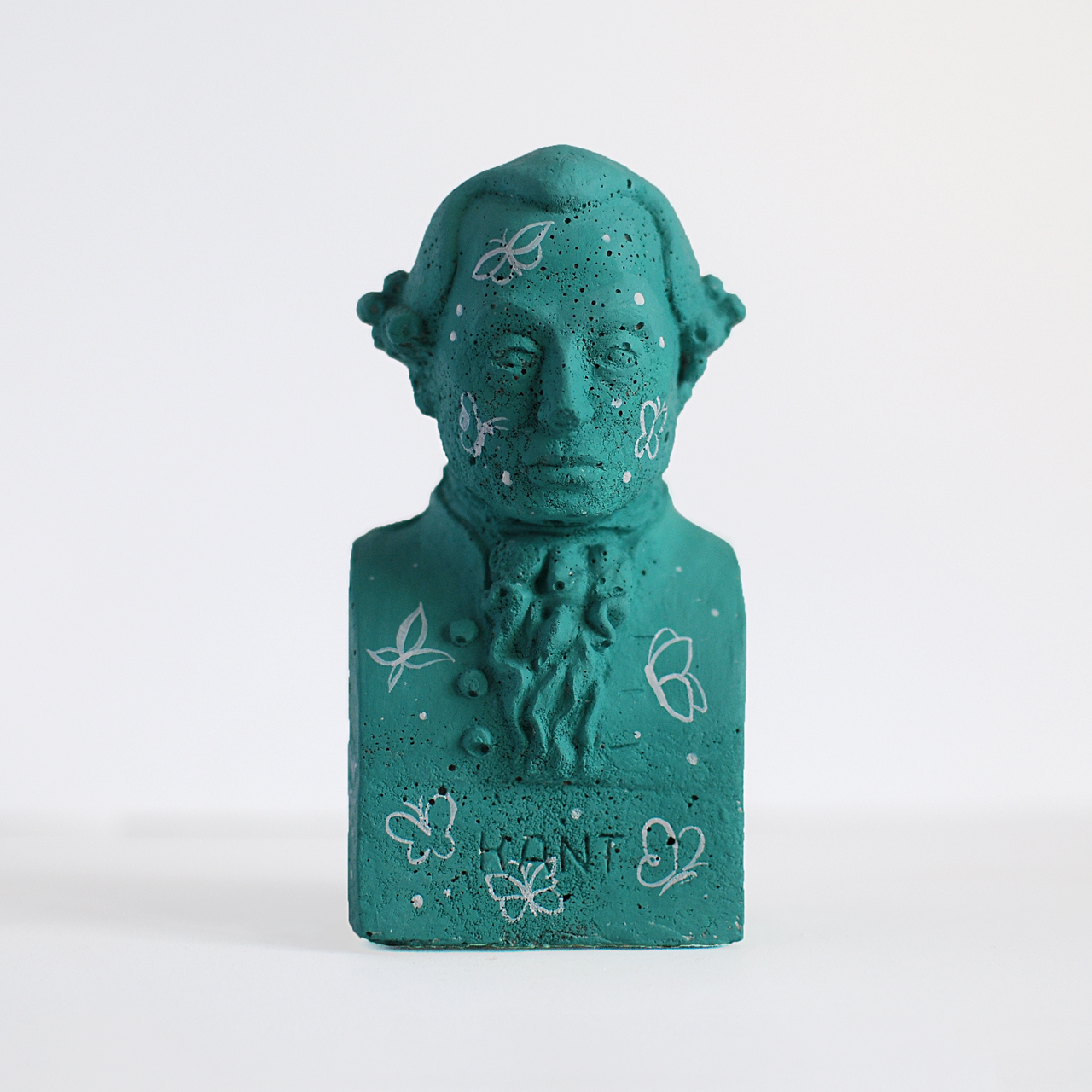Изображение Бюст Канта Бюст Канта с бабочками, зеленый