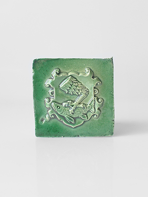 Изображение Изразцы Изразец Герб Фридланда (Правдинска), зелёный