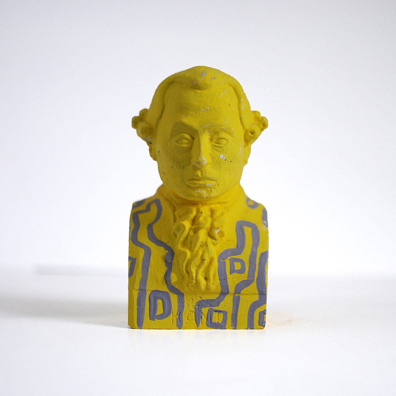 Изображение Бюст Канта Бюст Канта с абстракцией, жёлтый